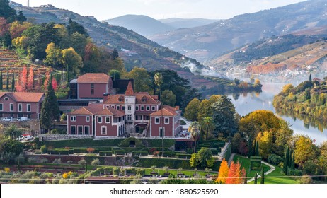 Elevated View Of Six Senses Hotel, Douro River, Douro Valley, Portugal