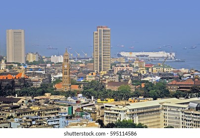 Elevated View Of Stock Exchange Of Mumbai India