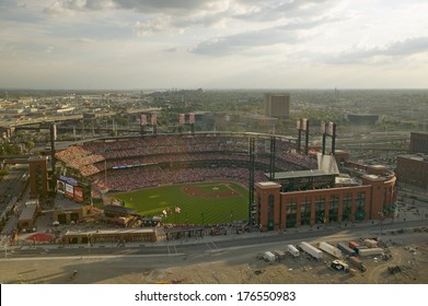 An Elevated View Of The Third Busch Stadium And St. Louis, Missouri, Where The Pittsburgh Pirates Beat The 2006 World Series Champion Baseball Team, The St. Louis Cardinals 9/2/06