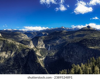 elevated view of a waterfall