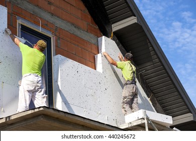 Elevation of the building Styrofoam insulation