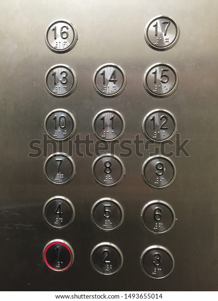 Elevator Buttons Business Building Lift Push Stock Photo Edit Now