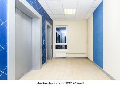 Elevator And Corridor In An Apartment Building