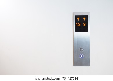 Elevator Display With Digital Screen With Up And Down Buttons