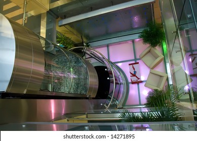 elevator in a modern building