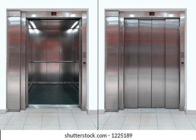 Elevator With Open And Close Door