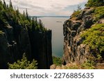 Elevator rock formations at the top of the sleeping giant in Sleeping Giant Provincial Park, Northern Ontario. High quality photo