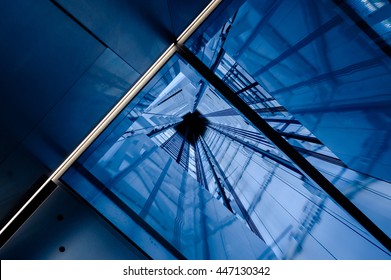Elevator shaft design. - Shutterstock ID 447130342