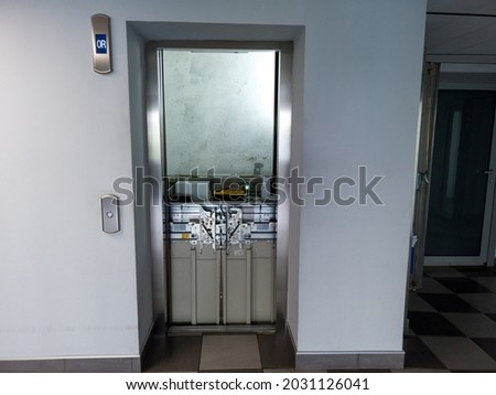 Similar – Image, Stock Photo old broken door of a destroyed house in Ukraine