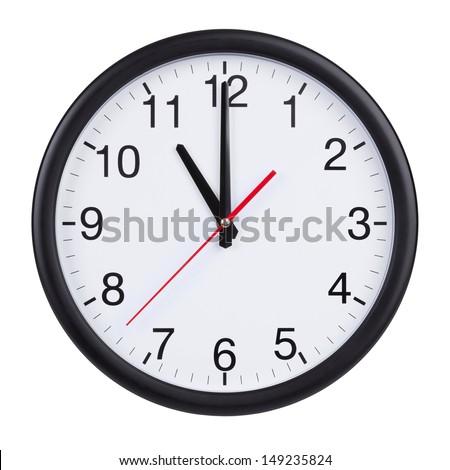Eleven hours on a round clock face