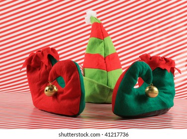 Elf Hat And Shoes For Christmas