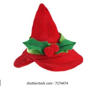 Elf Holiday Hat For Human Or Animal Isolated On White Background