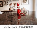 elf on the shelf in the kitchen