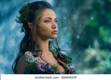 Elf Woman In A Magical Forest