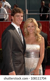 Eli Manning And Wife Abigal  At The 2008 ESPY Awards. Nokia Theatre, Los Angeles, CA. 07-16-08