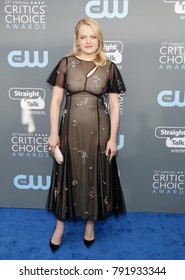 Elizabeth Moss At The 23rd Annual Critics' Choice Awards Held At The Barker Hangar In Santa Monica, USA On January 11, 2018.