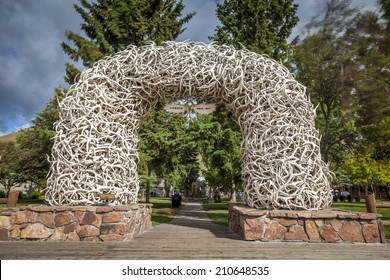 Elk Antler Arches in Jackson Town Square, Wyoming