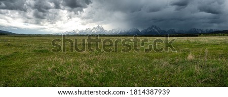 elk ranch flats turnout, grand teton national park in wyoming in the usa