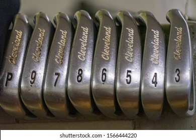 Elk Rapids, MI - 9-27-19 . Antique Golf Clubs Vintage All In A Row