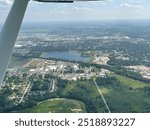 Elkhart county fairgrounds viewed from Cessna 172