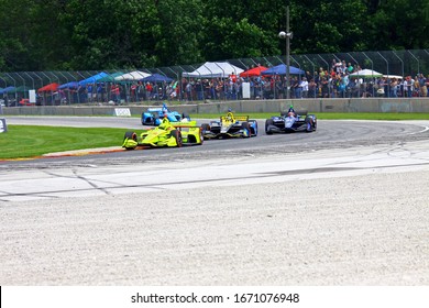 Elkhart Lake, Wisconsin- June 23, 2019: 22 Simon Pagenaud, France,Team Penske During NTT Indycar Race At Road America.