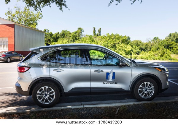 ELKIN, NC,\
USA-5 JUNE 2021:    A compact SUV with the logo and name\
\