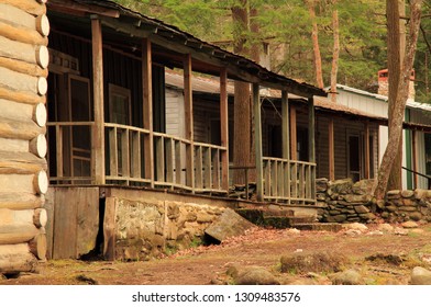 ELKMONT, TN - APRIL 9: The Elkmont Historic District In Great Smokey Mountains National Park Is Notable For Several Rustic Cabins Preserved By The National Park Service April 9, 2018 In Elkmont, TN