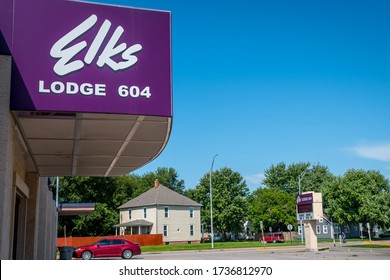 Elks, NE, USA - Aug 17, 2019: The Elk Lodge 604