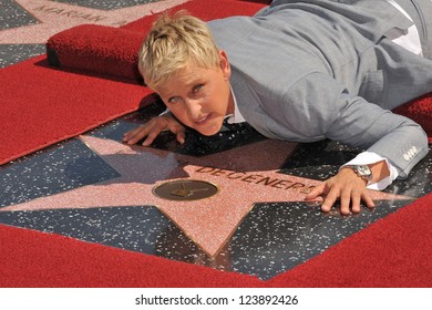 Ellen DeGeneres on Hollywood Blvd where she was honored with the 2,477th star on the Hollywood Walk of Fame. September 4, 2012  Los Angeles, CA Picture: Paul Smith