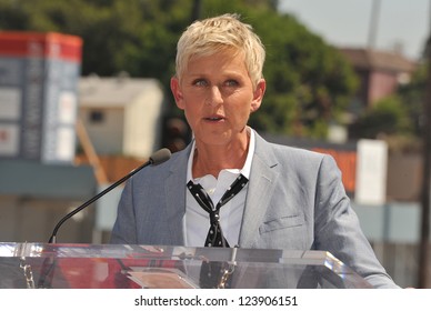 Ellen DeGeneres on Hollywood Blvd where she was honored with the 2,477th star on the Hollywood Walk of Fame. September 4, 2012  Los Angeles, CA Picture: Paul Smith