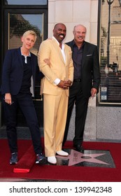 Ellen DeGeneres, Steve Harvey, Phil McGraw At The Steve Harvey Star On The Hollywood Walk Of Fame, Hollyood, CA 05-13-13