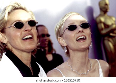 Ellen DeGereres, Anne Heche At The Academy Awards, Circa March, 1999