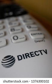 Ellington, Ct / USA - 4/20/19 Macro Close Up Shot Of A Directv Remote Control