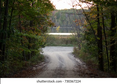 Ellis Lake At The End Of The Two Track Road In Michigan