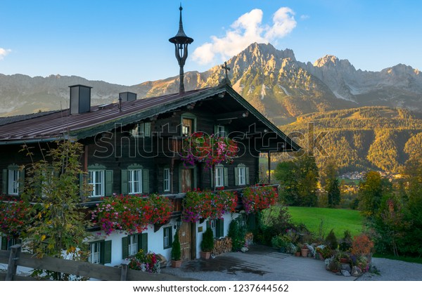 Ellmau Austria October 08 2018 Traditional Nature Buildings