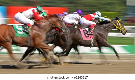 ELMONT, NY - OCT 2: Jockey Charlie Amaro Pilots Longshot 