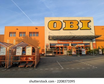 Elmshorn, Germany 13.9.2022 Obi Home Depot Store Entrance. Home Improvement Retail Chain Building Exterior