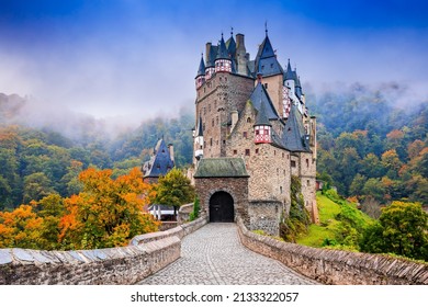 Eltz Castle or Burg Eltz. Medieval castle on the hills above the Moselle River. Rhineland-Palatinate Germany. - Shutterstock ID 2133322057