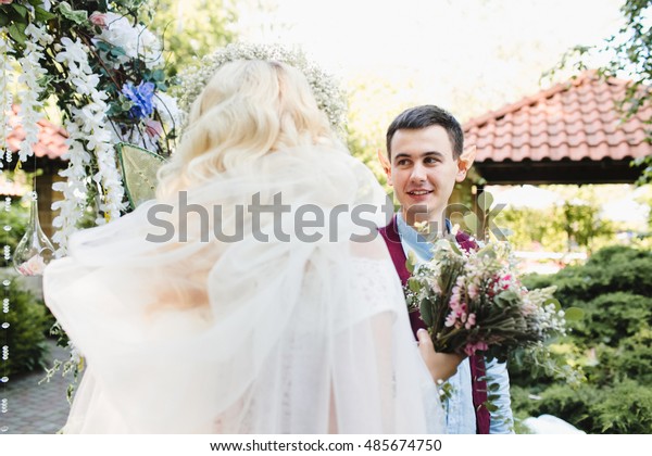 Elven Wedding Ceremony Green Garden Stock Photo Edit Now 485674750