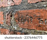 The "Elvis Brick," at the base of Bleidorn Tower in Grafenwoehr Training Area, Germany, Dec. 23, into which Elvis Presley is alleged to have carved his name while training as a U.S. Soldier in Grafenw
