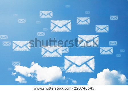  E-mail icon pattern cloud shape.