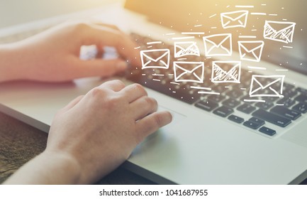 Email Marketing And Newsletter Concept
