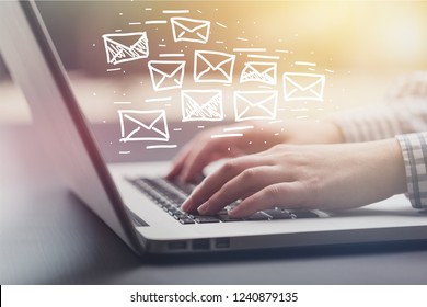 Email Marketing And Newsletter Concept