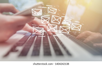 Email Marketing And Newsletter Concept