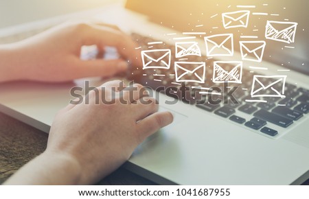 Email marketing and newsletter concept