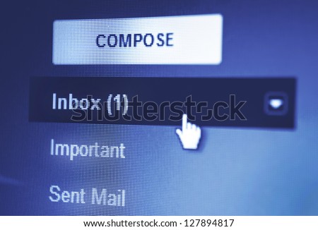 email menu on monitor screen