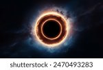 Embark on a journey through the cosmos with this captivating image of a solitary black hole suspended in the vast expanse of space. Its enigmatic presence dominates the scene, drawing you into a realm