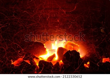 Embers of coal burning.
Orange flames blaze in the fire.
Bright orange grid nature brand.
Burning embers of hot red color. The glowing embers of the coal fire.
Coal shining on the fire.