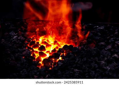 Embers and Flames of a smith's forge - Powered by Shutterstock