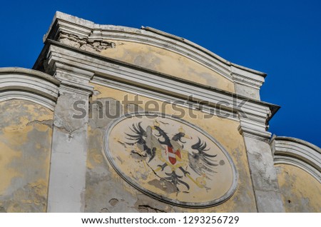 Emblem with doubleheaded eagle from a factory